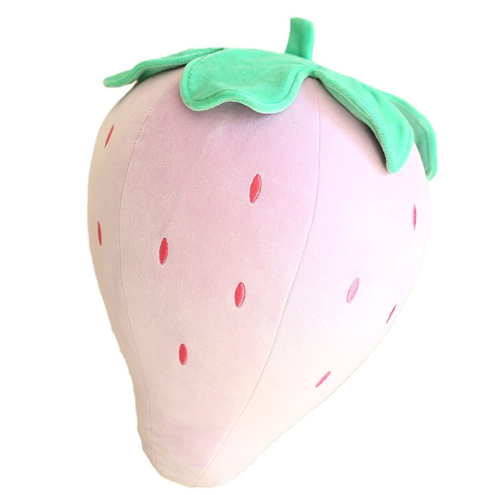 Cute Fruit Kids Pillow Stuffed Strawberry Plush Pillows Super Soft Girls Pillows Cushion Seat for Kids Toys (Purple,13.7"/35cm)