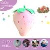 Cute Fruit Kids Pillow Stuffed Strawberry Plush Pillows Super Soft Girls Pillows Cushion Seat for Kids Toys (Purple,13.7"/35cm) view 3
