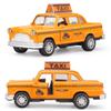 Diecast Yellow NYC Classic Checkered Taxi Cab 4.5" Pullback Toy Car with Flashing Lights and Sounds view 2