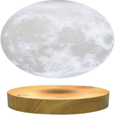 VGAzer Levitating Moon Lamp,Magnetic Levitation Moon Light,Floating 3D Printing LED with 3 Colors Modes for Christmas Birthday Gifts