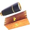 Vimal Nautical Black Golden Antique Brass Leather Spyglass Telescope 27" w/ Rosewood Box view 1