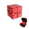 FUFUYOU Fidget Blocks Toys Infinity Cube Anxiety Stress Relief Toy for Adults Gifts Aluminum Alloy Material (RED) view 1