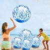5 Pcs Inflatable Beach Balls, 16 Inch & 24 Inch Large Confetti Glitter Beach Balls, Sequins Clear Blow up Pool Balls Toys for Christmas Party Decorations 2026 New Year Birthday Summer Swimming Pool view 1