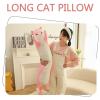 Long Cat Plush Pillow Soft Cat Hugging Pillow Stuffed Animal Pillow Cute Kitty Sleeping Throw Pillow Gift for Kids(90cm/35.43inch,Pink view 2