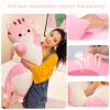 Long Cat Plush Pillow Soft Cat Hugging Pillow Stuffed Animal Pillow Cute Kitty Sleeping Throw Pillow Gift for Kids(90cm/35.43inch,Pink view 3