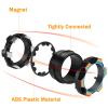 Buluwans Stress Relief Gifts Fingers Magnetic Ring Fidget Toys for Anxiety Stress, Birthday Party Favors, 9pcs Colorful Silent Calming Toys Stocking Stuffers Chrismas for Adults Teens and Kids view 2