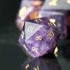 UDIXI Amethyst Gemstone Dice Set D&D Crystal Stone DND Dice with Gift Case for Role Playing Games Tabletop Games (Amethyst) view 1