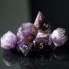 UDIXI Amethyst Gemstone Dice Set D&D Crystal Stone DND Dice with Gift Case for Role Playing Games Tabletop Games (Amethyst) view 2