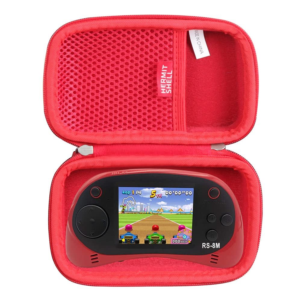Hermitshell Travel Case for EASEGMER Kids Handheld Game Portable Video Game Player (Red)