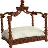Melody Jane Dolls Houses Dollhouse Victorian Walnut Cat Bed Platinum Collection Miniature Pet Accessory view 1