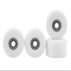 Teak Tuning Apex 61D Urethane Fingerboard Wheels - New Street Shape, 7.7mm Diameter - Ultra Spin Bearings - Made in The USA - White Snow Colorway view 1