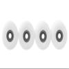 Teak Tuning Apex 61D Urethane Fingerboard Wheels - New Street Shape, 7.7mm Diameter - Ultra Spin Bearings - Made in The USA - White Snow Colorway view 3