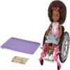 Barbie Chelsea Doll & Wheelchair with Moving Wheels, Ramp, Sticker Sheet & Accessories, Small Doll with Curly Brown Hair view 1