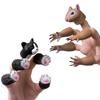 AQKILO Finger Puppet Set, Animals Puppet Show Theater Props, Novelty Toys Weird Stuff Gifts (Squirrel & Cat) view 1
