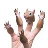 AQKILO Finger Puppet Set, Animals Puppet Show Theater Props, Novelty Toys Weird Stuff Gifts (Squirrel & Cat) view 2