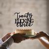 Twenty Fucking Three Cake Topper - Happy 23rd Birthday Cake Decor - Cheers to 23 Years Birthday Party Decorations Supplies, Black Glitter view 4