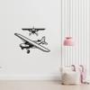 Airplane Airplanes Scene Silhouette Air Plane Jet Helicopter Wall Sticker Art Decal for Girls Boys Kids Room Bedroom Nursery House Fun Home Decor Stickers Wall Art Vinyl Decoration Size (30x40 inch) view 1