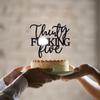 Thirty Five Cake Topper - Happy 35th Birthday Cake Decor - Cheers to 35 Years Birthday Party Decorations Supplies, Black Glitter view 4