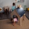 Avenlur Indoor Montessori Wooden and Waldorf Style Playhouse for Toddlers with Double Chalkboard Roof. Sturdy Play Set Structure for Children and Kids ECC Early Childhood Day Care, Preschool Playroom view 1
