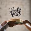 Thirty Fucking Two Cake Topper - Happy 32nd Birthday Cake Decor - Cheers to 32 Years Birthday Party Decorations Supplies, Black Glitter view 4