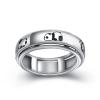 HOOHWE Spinner Rings Fidget Ring S925 Sterling Silver Spinning Ring Fidget Jewelry Gifts for Women Men (2-Panda Rings, 8) view 1