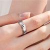 HOOHWE Spinner Rings Fidget Ring S925 Sterling Silver Spinning Ring Fidget Jewelry Gifts for Women Men (2-Panda Rings, 8) view 2