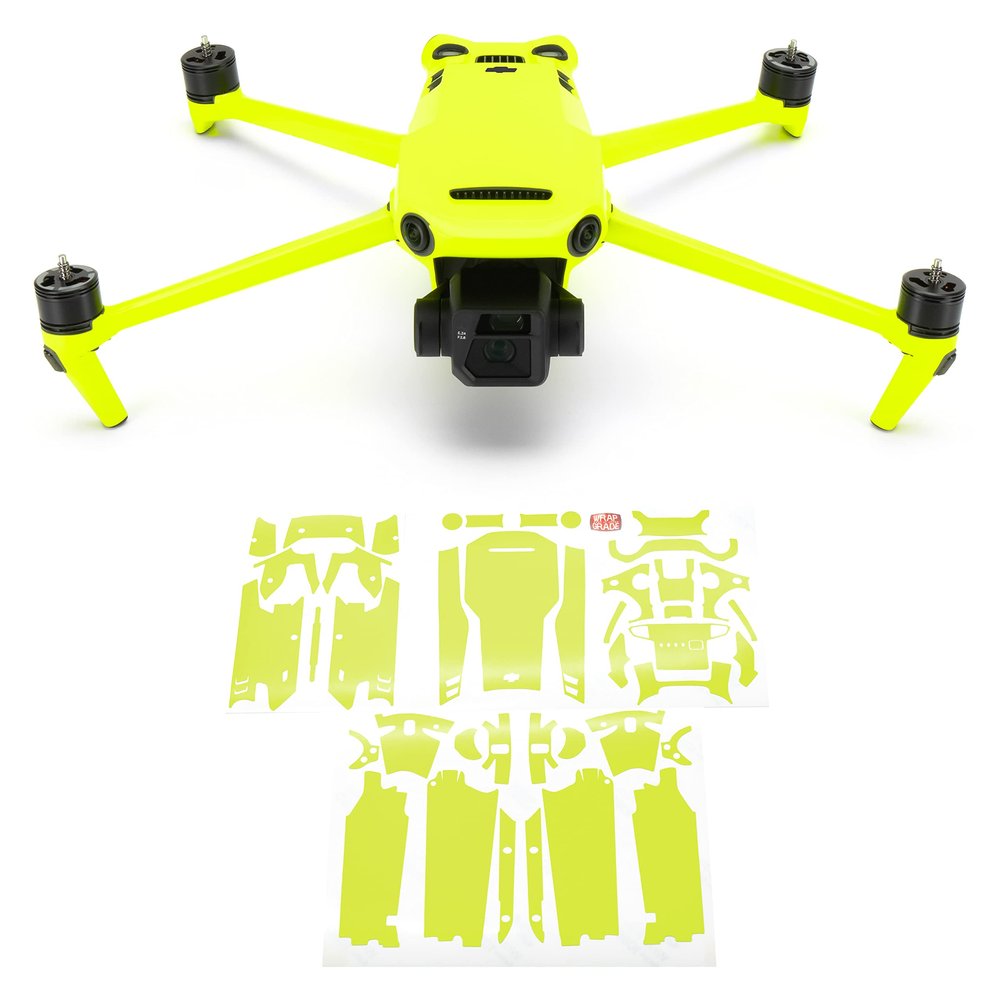 WRAPGRADE Full Skin Stickers for DJI Mavic 3 / Mavic 3 Classic (NEON YELLOW)