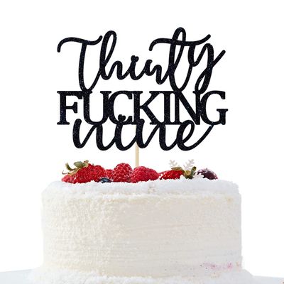 Unoggsor Thirty Fucking Nine Cake Topper Happy 39th Birthday Cake Decor Cheers to 39 Years Birthday Party Decorations Supplies,