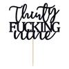 Unoggsor Thirty Fucking Nine Cake Topper Happy 39th Birthday Cake Decor Cheers to 39 Years Birthday Party Decorations Supplies, view 2