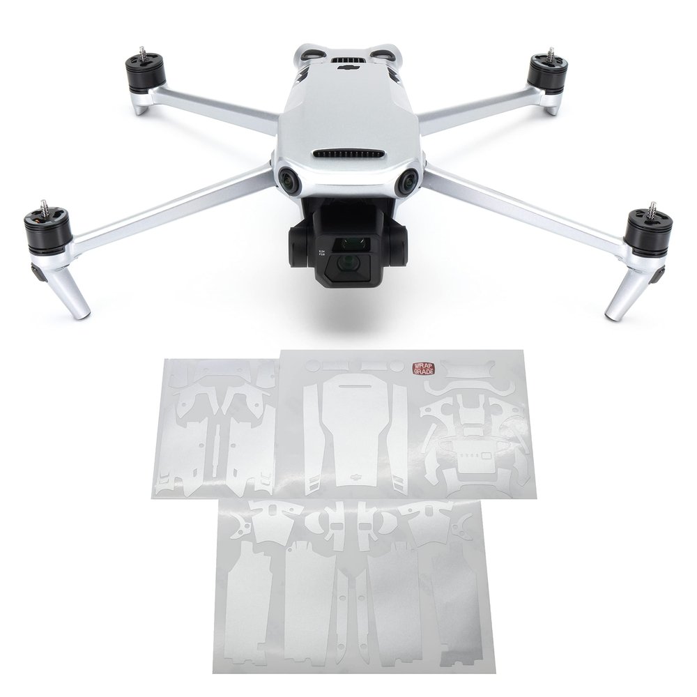 WRAPGRADE Full Skin Stickers for DJI Mavic 3 / Mavic 3 Classic (Airforce Silver)