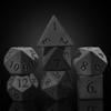 UDIXI Obsidian Gemstone Dice Set 7PCS Stone DND Dice with Gift Case for Role Playing Game and Other Tabletop Games (Frosted Obsidian) view 2