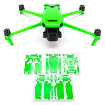 WRAPGRADE Full Skin Stickers for DJI Mavic 3 / Mavic 3 Classic (NEON GREEN)