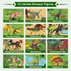 FRUSE Jurassic Dinosaur Toys Figures,12 PCS Realistic Large Dinosaur Figurines with Jumbo Play Mat & Information Dino Book,Educational Dino Figure Playset Cake Topper Decoration for Kids view 2