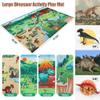 FRUSE Jurassic Dinosaur Toys Figures,12 PCS Realistic Large Dinosaur Figurines with Jumbo Play Mat & Information Dino Book,Educational Dino Figure Playset Cake Topper Decoration for Kids view 3