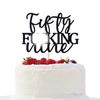 Fifty Nine Cake Topper - Happy 59th Birthday Cake Decor - Cheers to 59 Years Birthday Party Decorations Supplies, Black Glitter view 1