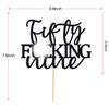 Fifty Nine Cake Topper - Happy 59th Birthday Cake Decor - Cheers to 59 Years Birthday Party Decorations Supplies, Black Glitter view 3