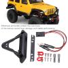 SUNGOOYUE 1/24 RC Car Front Bumper Part, High Hardness Iron Front Bumper with 2LED Design Upgrade Part for SCX24 RC Car Accessory view 4