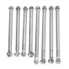8PCS Aluminum Alloy Link Rod, Metal Full Link Rod Tie Lever Set Compatible with MN86 Series Model RC Car(Silver) view 1