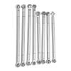 8PCS Aluminum Alloy Link Rod, Metal Full Link Rod Tie Lever Set Compatible with MN86 Series Model RC Car(Silver) view 3