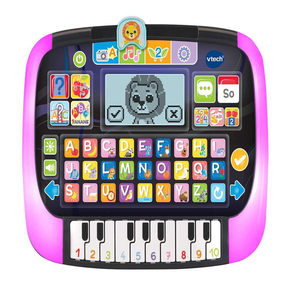 Vtech Baby Learning and Music Tablet - Talking Musical Tablet with 12 Learning Activities and Luminous Frame - For Learning Words, Letters, Numbers - For Children Aged 2-5 Years, Multi-Colour