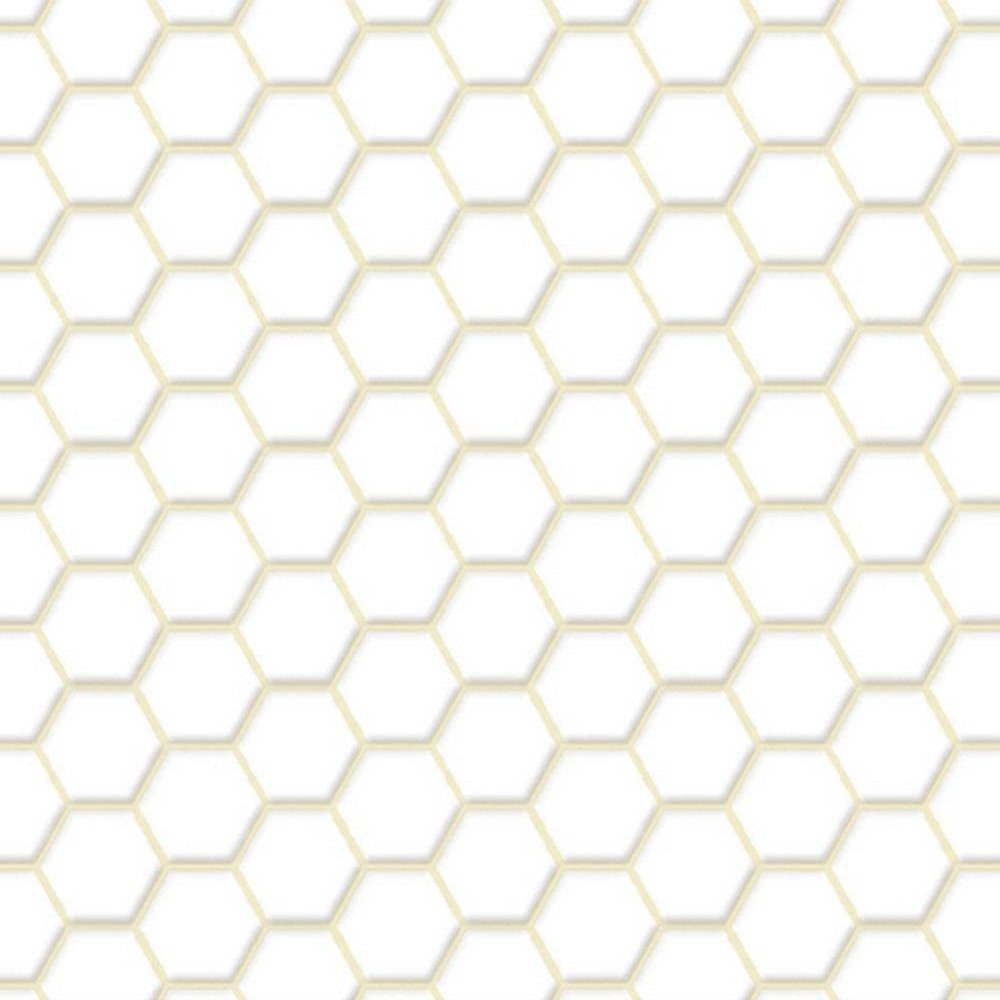 Dollhouse White Beige Hexagon Tile Sheet Miniature Bathroom Kitchen Flooring