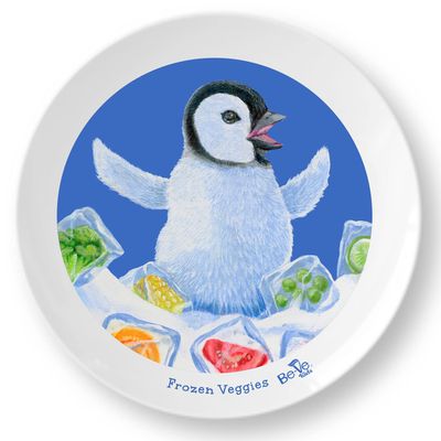 10" Penguin Plate for Children. Made in the USA, BPA-Free, Melamine-Free, Break Resistant, Unisex Kids, Baby & Toddler Dishes.