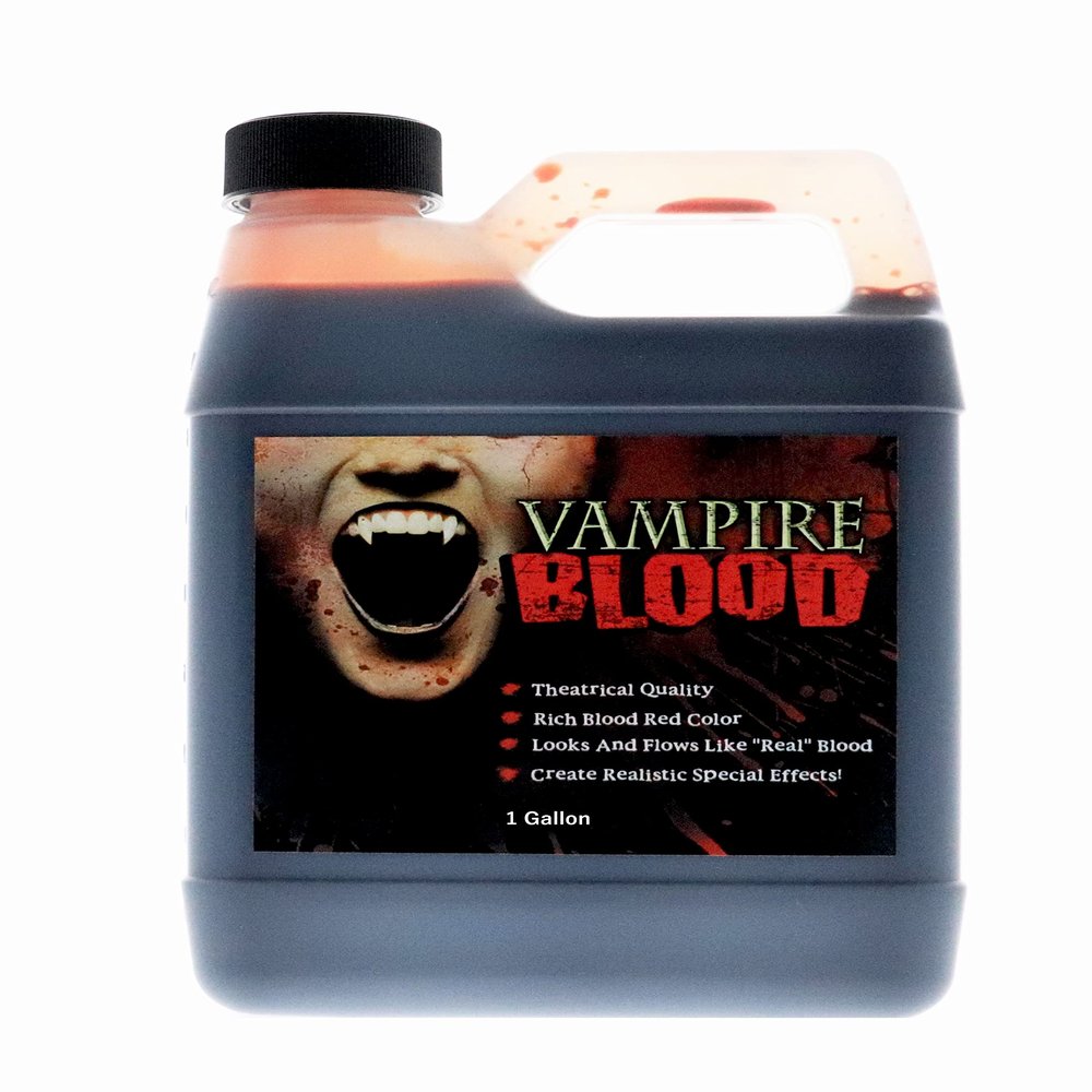 LLF 1 Gallon Fake Vampire Blood for Halloween Costume, Zombie, Vampire and Monster Makeup & Dress Up