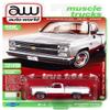 1983 Chevy Silverado 10 Fleetside Pickup Truck White & Carmine Red w/Red Interior Ltd Ed 17120 pcs 1/64 Diecast Model Car by Autoworld 64322-AWSP074 B, unisex view 1