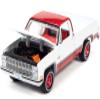 1983 Chevy Silverado 10 Fleetside Pickup Truck White & Carmine Red w/Red Interior Ltd Ed 17120 pcs 1/64 Diecast Model Car by Autoworld 64322-AWSP074 B, unisex view 2