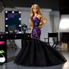 Barbie BarbieStyle Fashion Studio Set with Fully Posable Doll (Blonde), Vanity with Mirror & Chair, 2 Looks, 3 Pairs of Shoes & 15 Accessories, HBX98 view 4