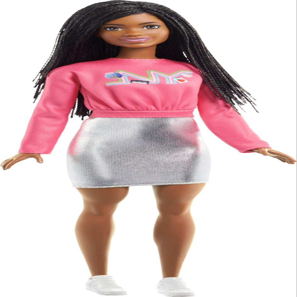 Barbie It Takes Two Doll, Brooklyn Fashion Doll with Braided Hair, Pink NYC Shirt, Metallic Skirt & White Shoes