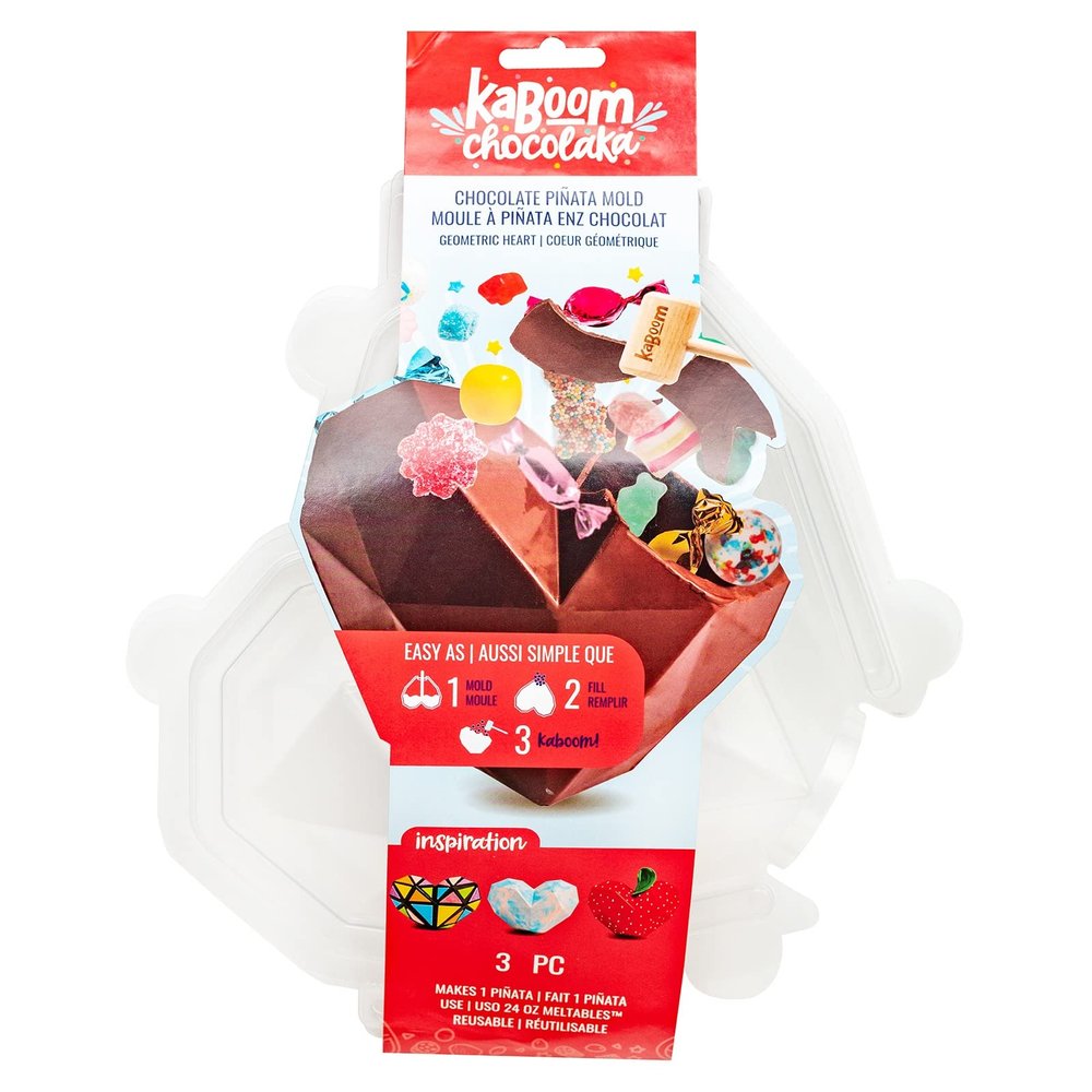 American Crafts Kaboom Chocolaka Pinata Mold-Geo Heart