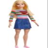 Barbie It Takes Two Doll, Malibu Fashion Doll with Blonde Hair, Rainbow Shirt, Denim Skirt & Pink Shoes view 1