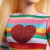 Barbie It Takes Two Doll, Malibu Fashion Doll with Blonde Hair, Rainbow Shirt, Denim Skirt & Pink Shoes view 3